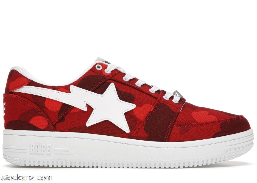 A Bathing Ape Bape Sta Low Camo Red ASH