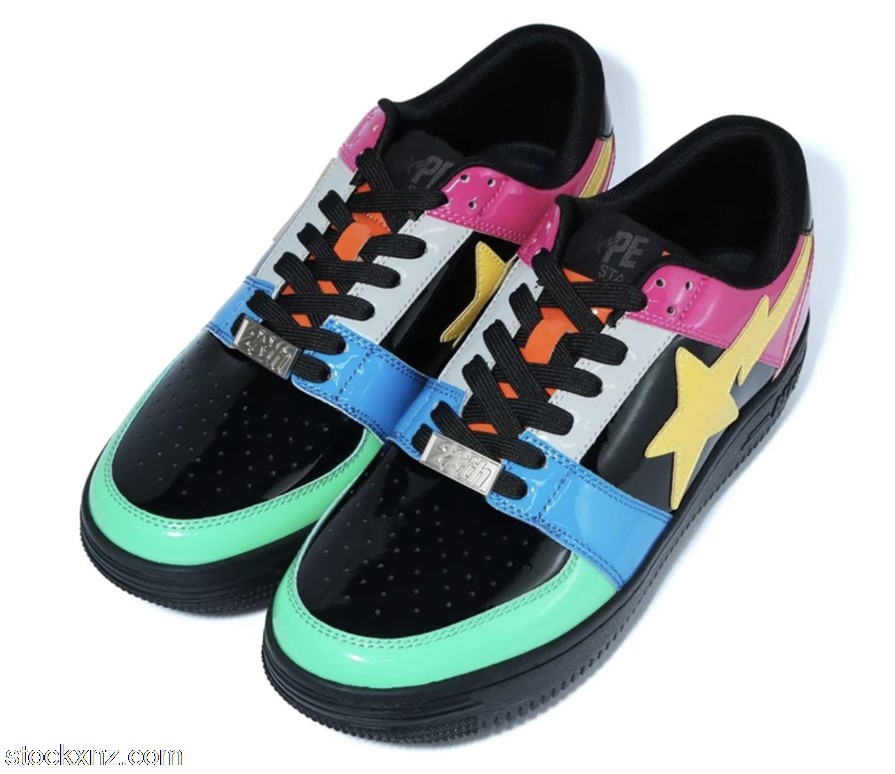 A Bathing Ape Bape Sta Low Crazy Black 1G80191012 BLK ASH