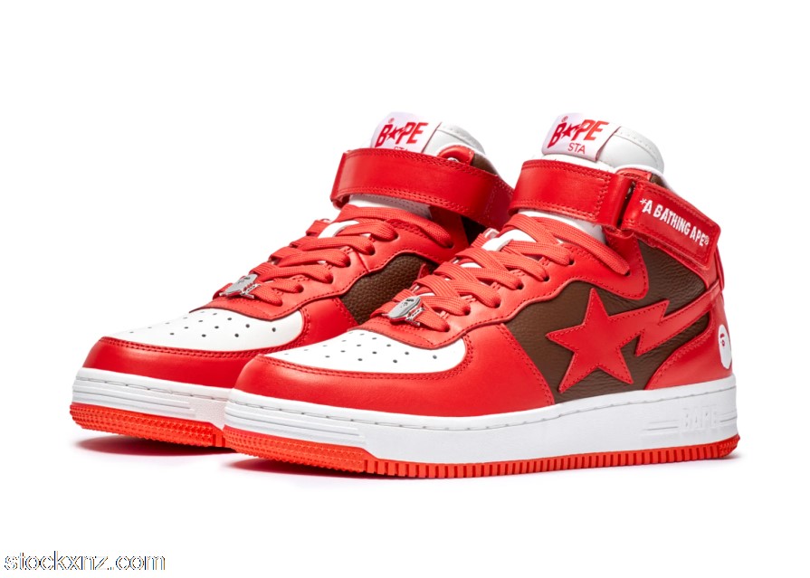 A Bathing Ape Bape Sta Mid Red (2022) 1I20-291-010 RED ASH