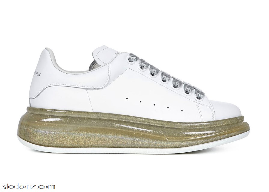 Alexander McQueen Court Trainers Gold Translucent 634151WHWKV9596 ASH