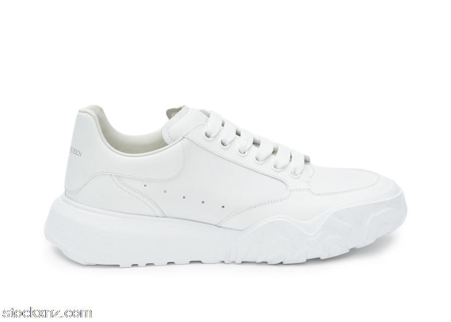Alexander McQueen Court Trainers White Leather 634619WIA989000 ASH
