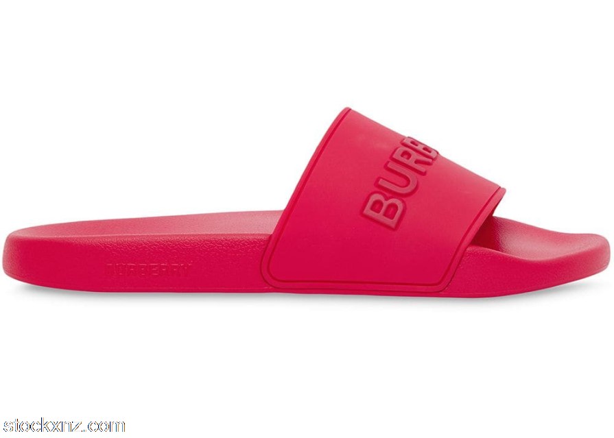 Burberry Embossed Logo Slides Bright Red 80417371 ASH