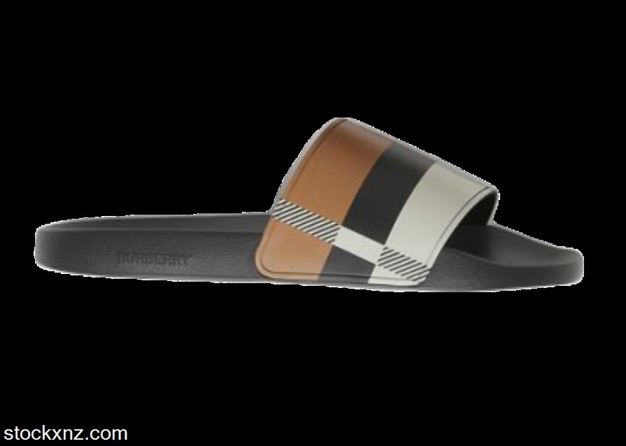 Burberry Embossed Logo Slides Camel Check 80436721 ASH