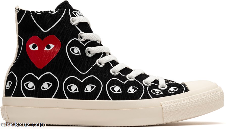 Converse Chuck Taylor All-Star 70 Hi Comme des Garcons Play All-Over Black ASH