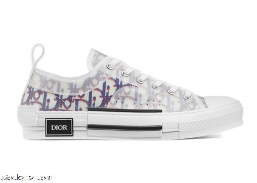 Dior B23 Low Top Red Blue Oblique 3SN249YTG_H563 ASH