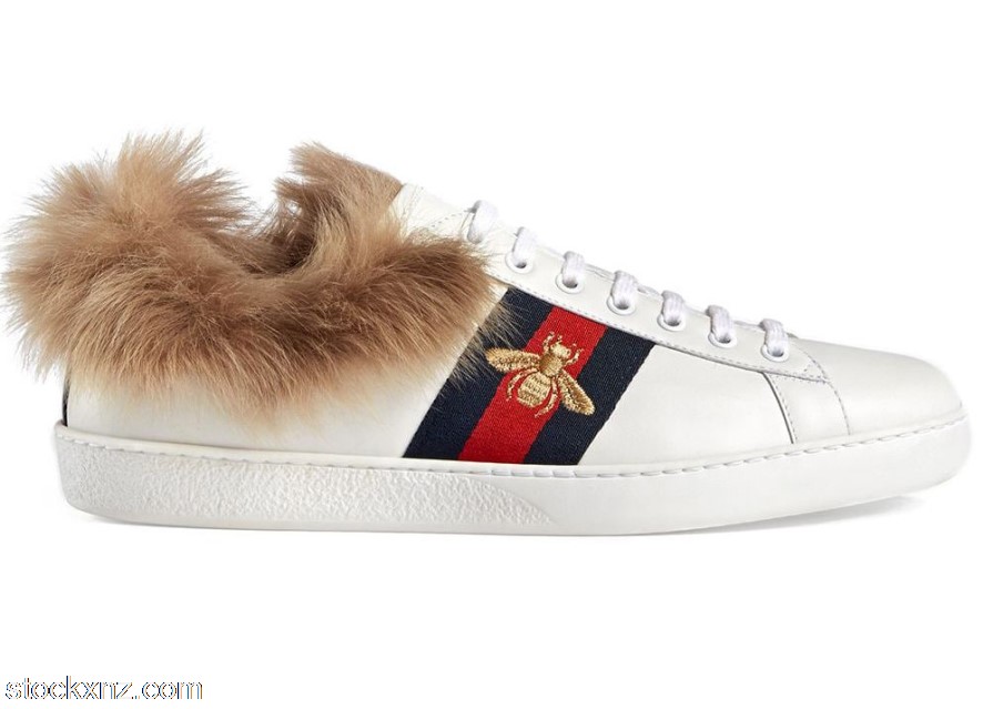 Gucci Ace Fur 496093 0FI50 ASH
