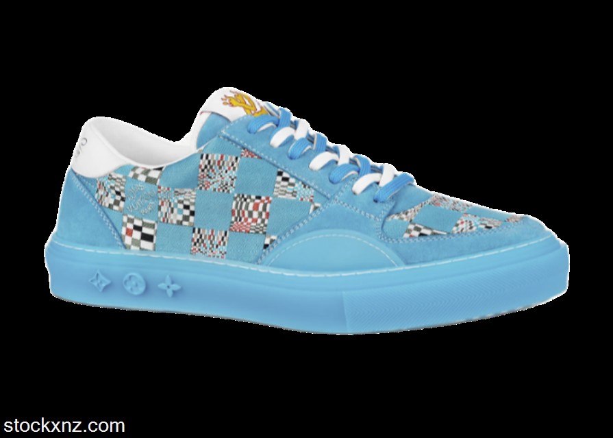 LV Ollie Blue Distorted Damier SS21 1A8Q59 ASH