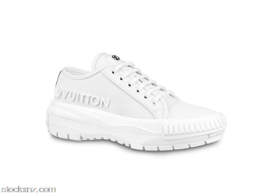 Louis Vuitton Squad Low Vuitton Logo Rubber Patch Logo Techinical Mesh White White (W) 1A9RON ASH