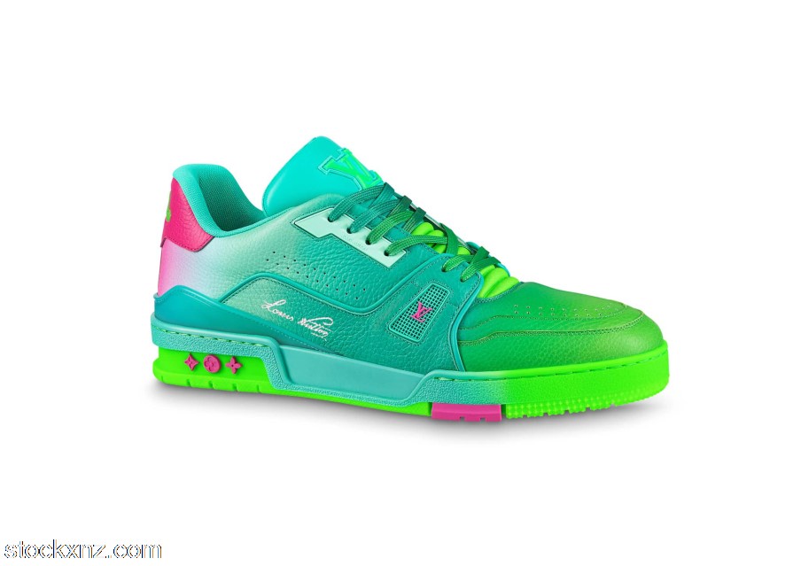 Louis Vuitton Trainer Green Ombre 1A9TRU ASH