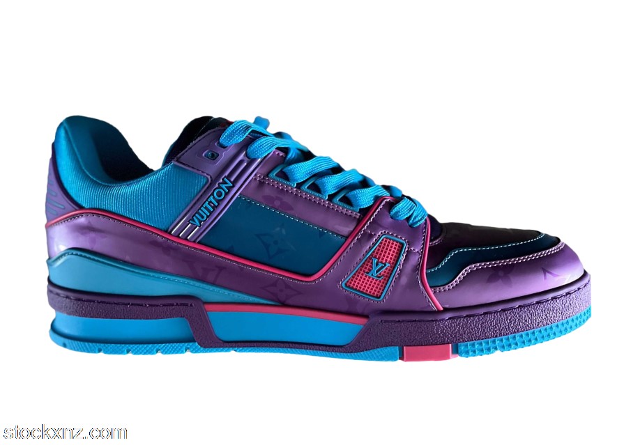 Louis Vuitton Trainer Purple Teal Metallic 1A9JQL ASH