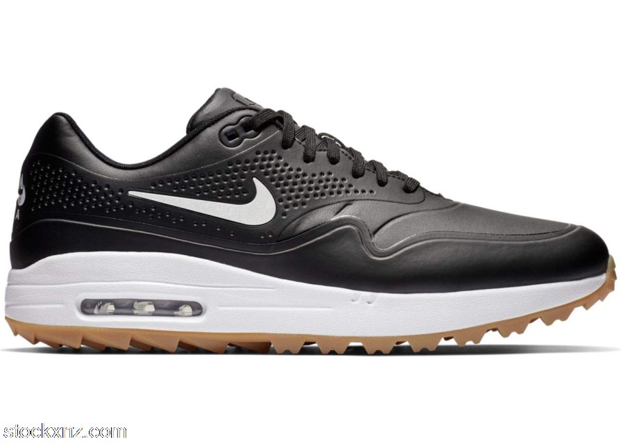 Nike Air Max 1 Golf Black Gum White Swoosh AQ0863-001WHITESWOOSH ASH