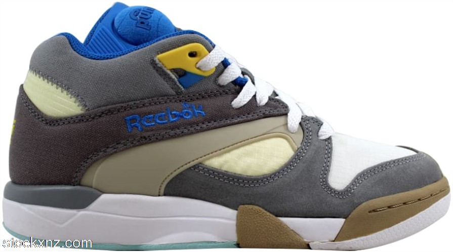 Reebok Court Victory Pump Flat Grey Grey-Creme-Blue J99007 ASH