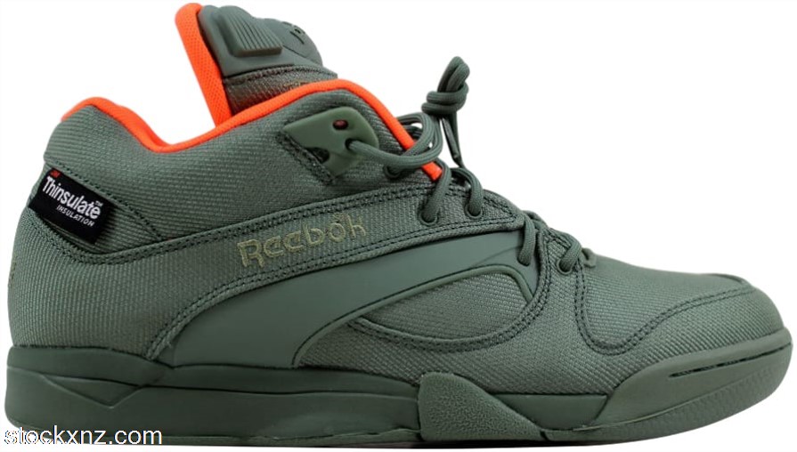 Reebok Court Victory Pump Tech Green Orange M48995 ASH