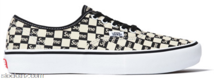 Vans Authentic Supreme Black Checker Logo VN000Q0DJLW ASH