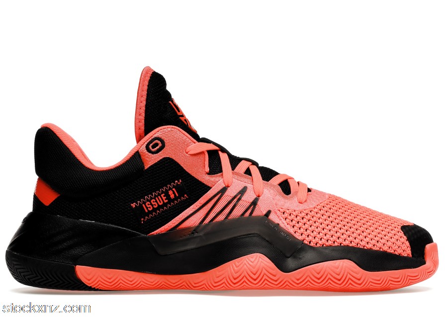adidas D.O.N. Issue #1 Core Black Solar Red EH2133 ASH