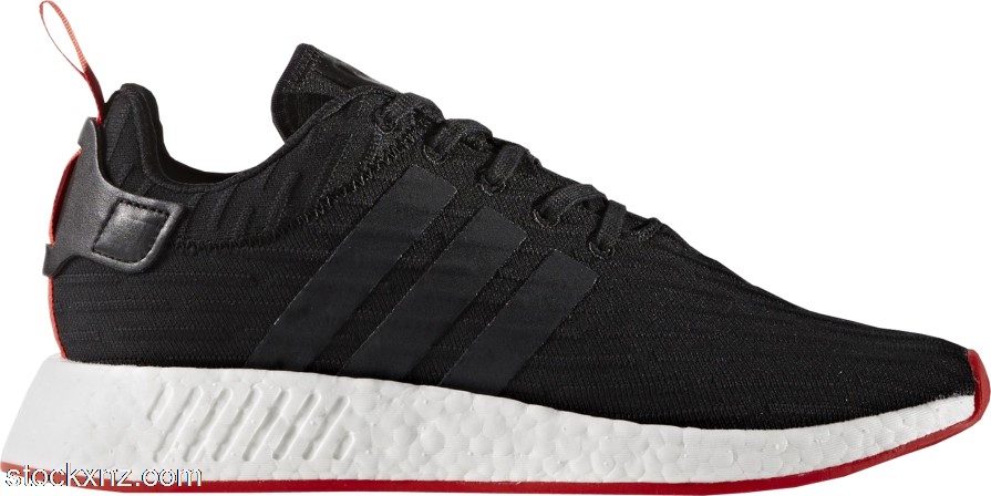 adidas NMD R2 Core Black Red Two Toned BA7252 ASH
