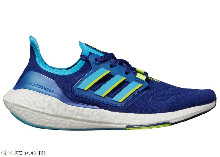 adidas Ultra Boost 22 Legacy Indigo Sky Solar Yellow GX9333 ASH