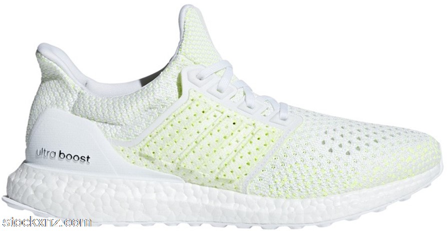 adidas Ultra Boost Clima Cloud White Shock Yellow (Youth) B43506 ASH